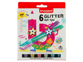 Bruynzeel 6 Glitzerfilzstifte