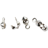 Creativ Firmenumhang, L: 8 mm, D 3 mm, versilbert, 100 Stück 1 Box