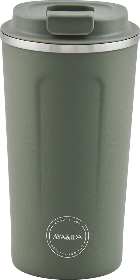 Aya ida aya ida - cup2go - Thermobecher - Kaffeebecher - Coffee to go - Reisebecher - zum Mitnehmen - 500ml - Tropengrün