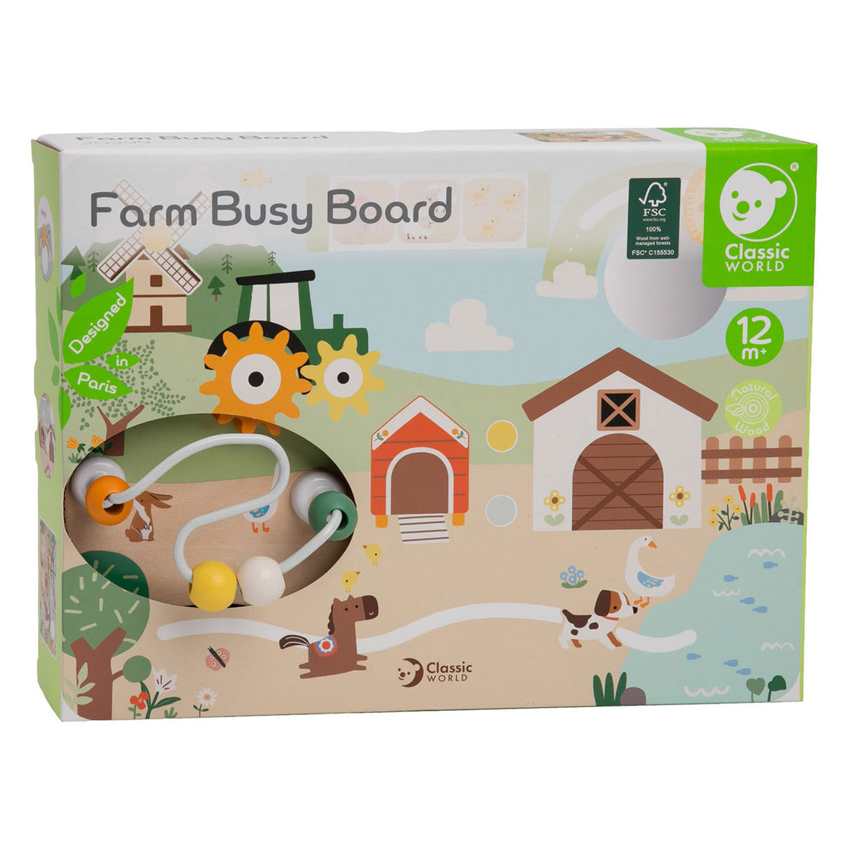 Classic world houten interactieve bord - boerderij