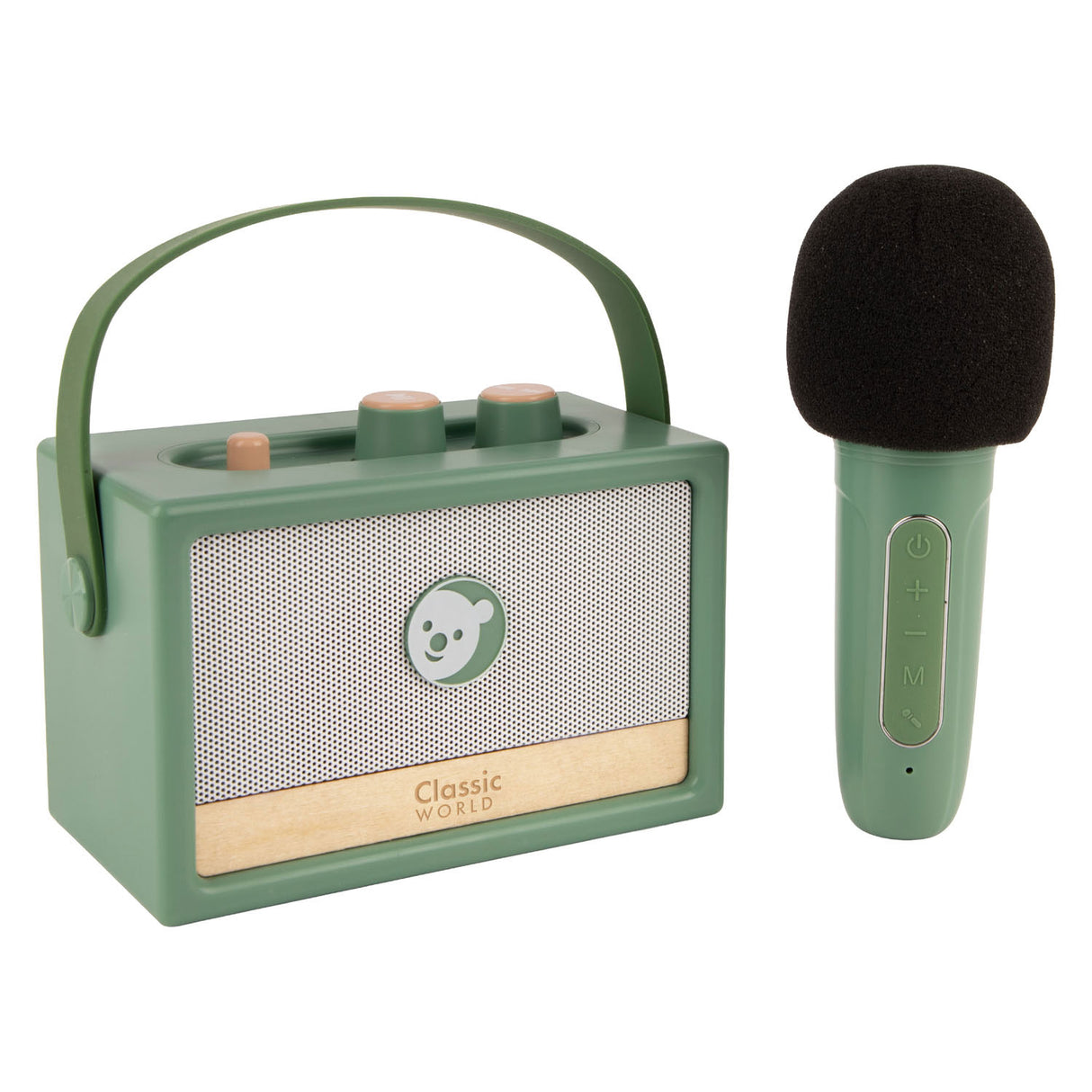 Classic world houten mini retro tunes met microfoon