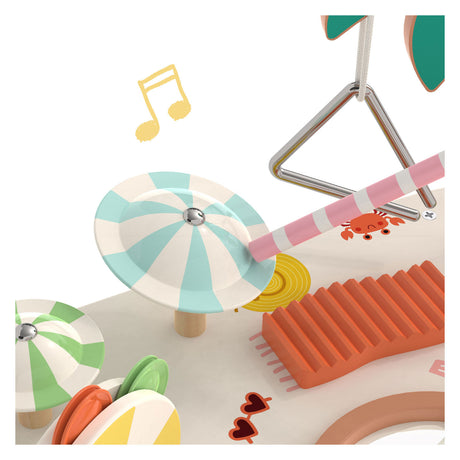 Classic world houten muziek tafel - strand