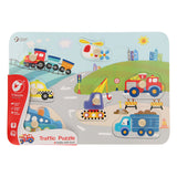 Klassisk World World Wooden Nick Puzzle Traffic, 8 ..