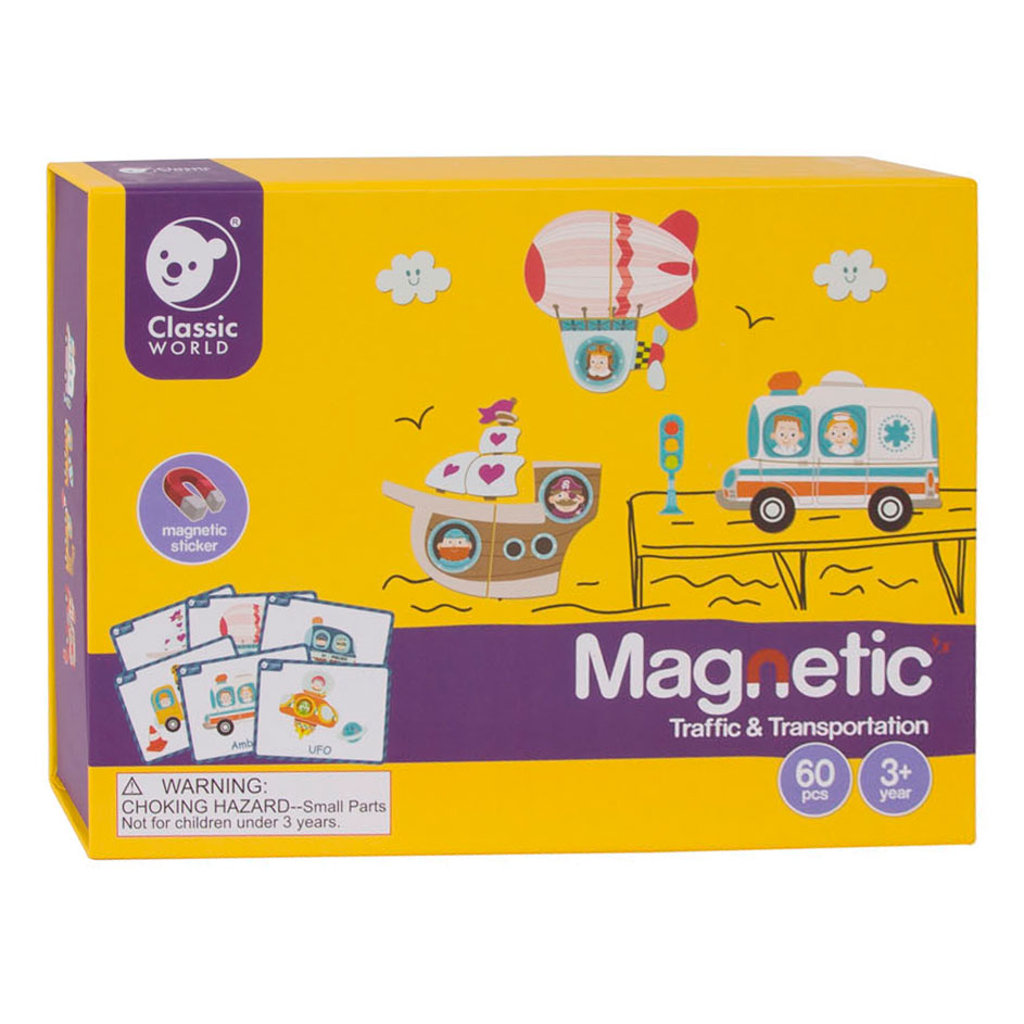 Klassiker World Puzzle Box Magnet - Verkehr