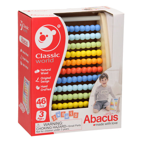 Klassischer Abakus aus Holz mit Zählkarten