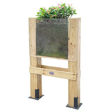 Classic World World World Wooden Planter 'See Growing'