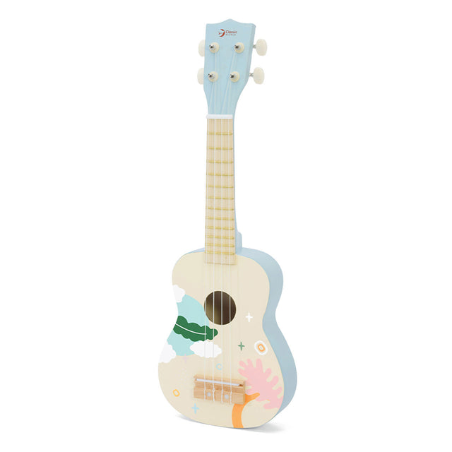 Classic World Holz-Ukulele-Gitarre für Kinder blau – uni