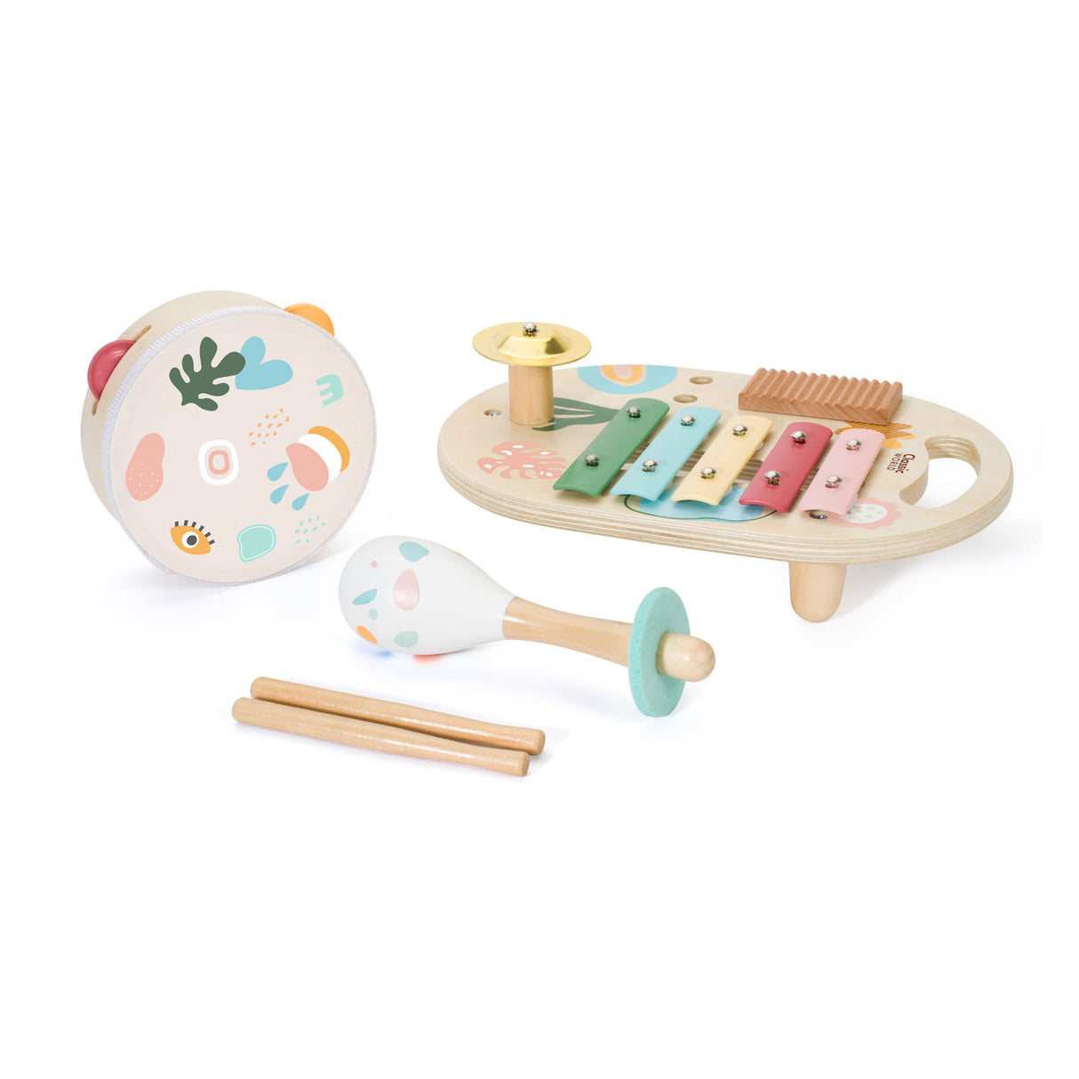 Instruments de musique en bois classiques en bois Set Iris