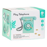 Classic World World Retro-Telefon aus Holz, Türkis