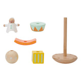 Classic World Holzstapel- und Balancespiel Clown, 6-teilig.