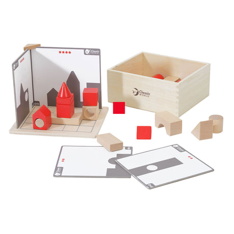 Klassisches Welt-3D-Gehirnpuzzle mit Aufgaben