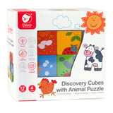 Classic World World Wooden Discovery Blocks, 4st.