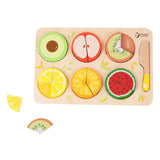 Classic World World Houten Fruit Puzzel Breuken, 22dlg.