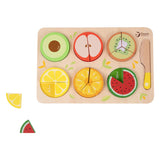 Classic World World Houten Fruit Puzzel Breuken, 22dlg.