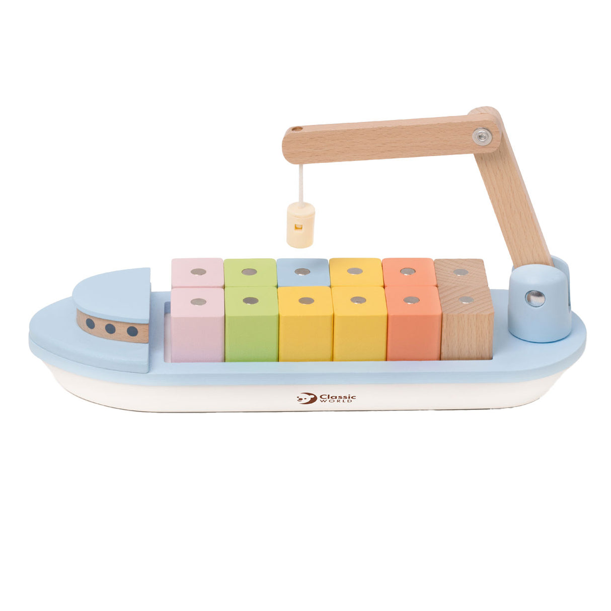 Classic World World Wooden Block boat with tap, 13dlg.