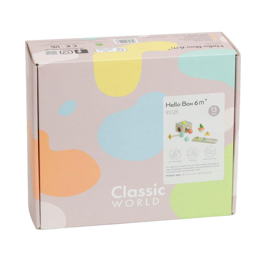 Klassische Welt der Welt Baby Hello Toy Box 6-12 Monate