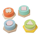 Klassisches Welt-Holzformen-Matching-Spiel