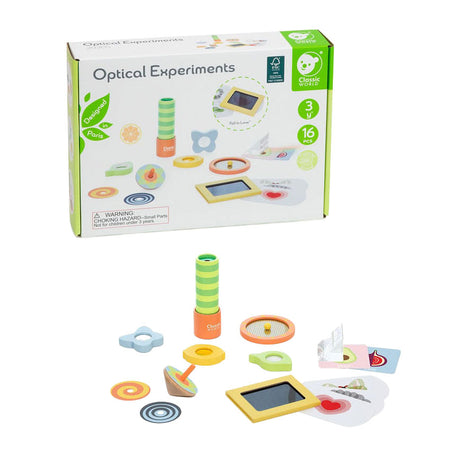 Lobbes Toys BV Classic World Optical Experiments Holzspielset, 16-teilig.