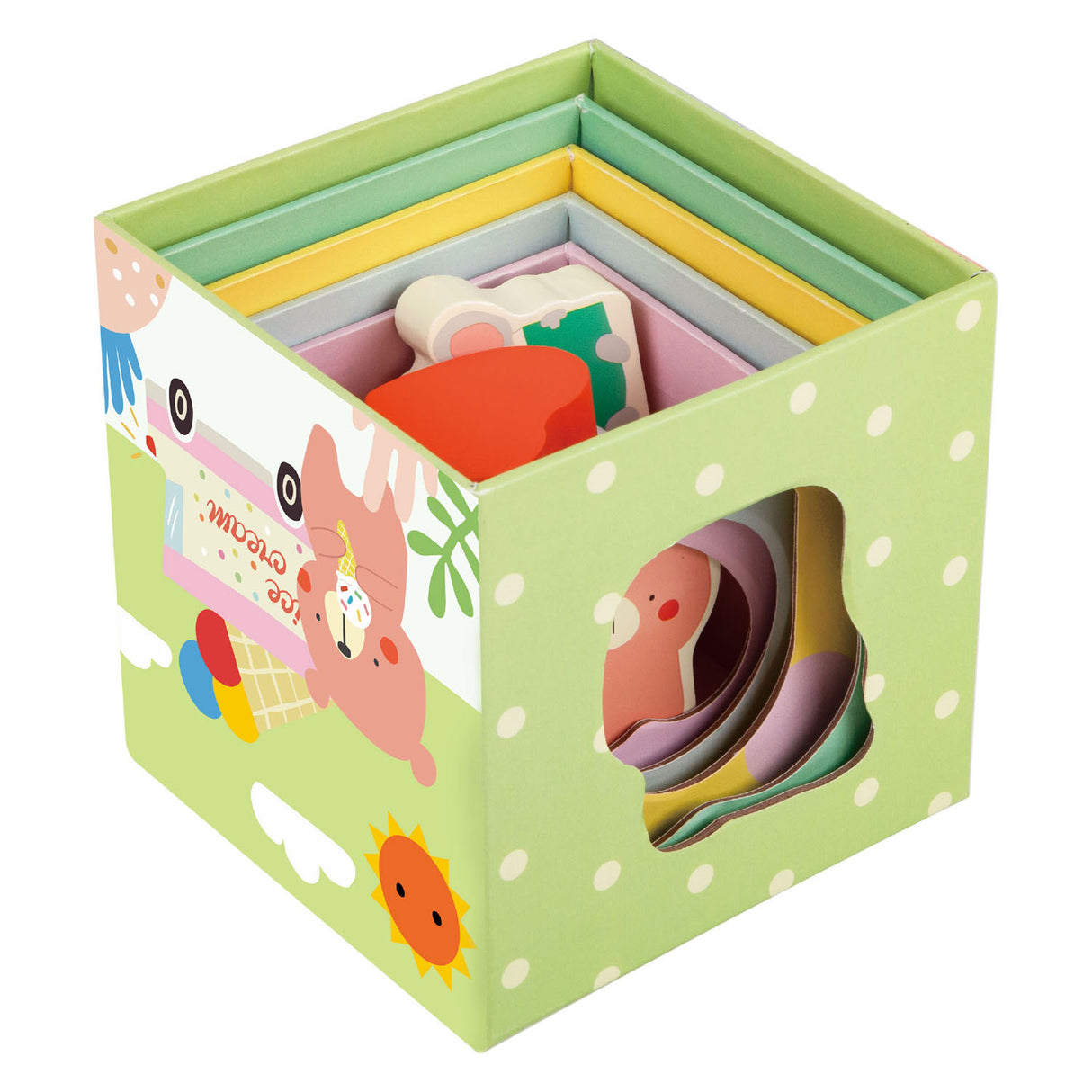Classic-World-Stapelbausteine ​​mit Waldtieren, 10-tlg.