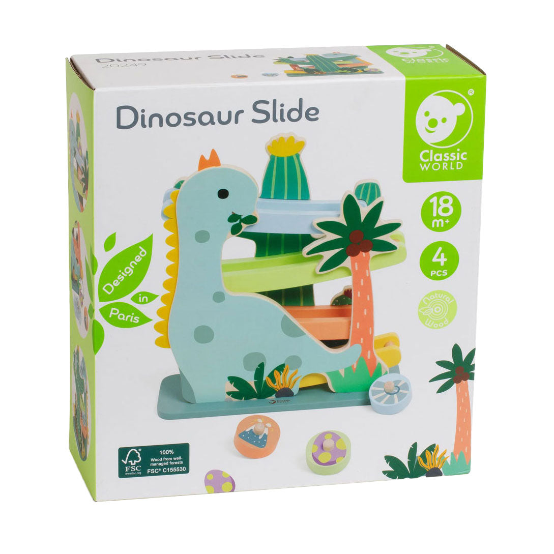 Classic World World Wood Ballenbaan Dinosaurus, 4dlg.