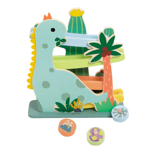 Classic World Holzkugelbahn Dinosaurier – Lernspielzeug 4-teilig.