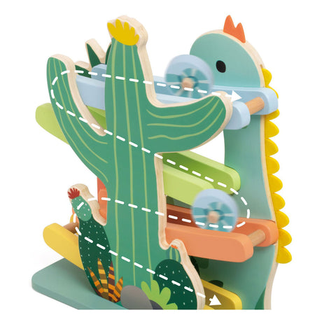 Classic World Holzkugelbahn Dinosaurier – Lernspielzeug 4-teilig.