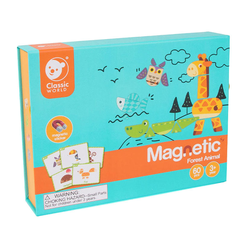 Classic World World Magnet Game Forest Animals, 60dlg.