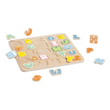 Klassisches Welt-Alphabet-Puzzle aus Holz, 27-teilig.