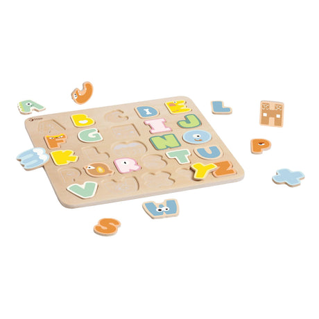 Klassisches Welt-Alphabet-Puzzle aus Holz, Lernspielzeug, 27 Teile.