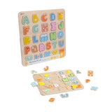 Klassisches Welt-Alphabet-Puzzle aus Holz, 27-teilig.