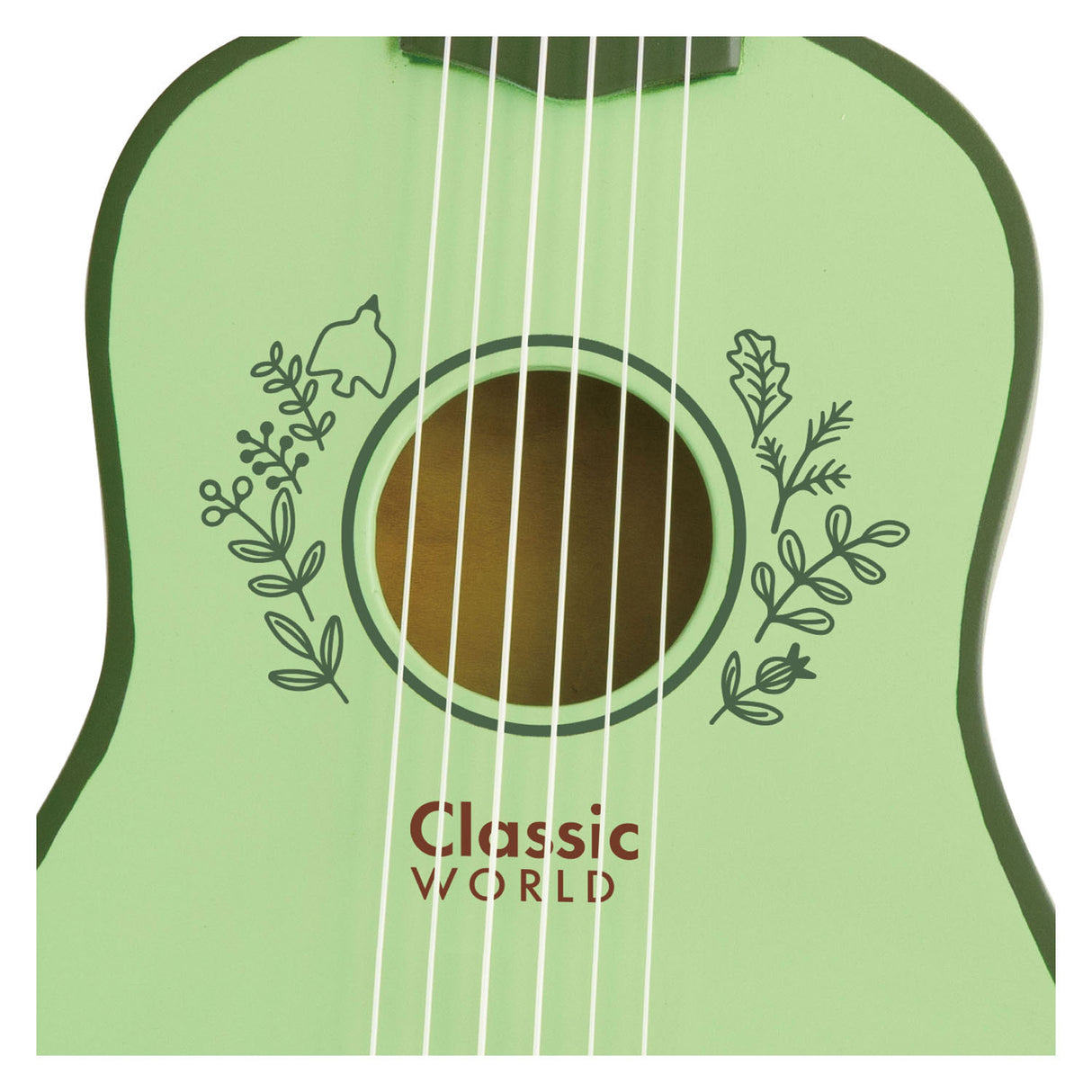 Lobbes Toys BV Classic World Holzgitarre für Kinder, Vintage-Musikinstrument 3+ – Uni
