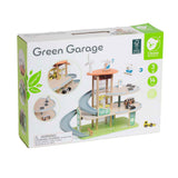 Nachhaltige Holzgarage von Classic World mit Zubehör, 19-tlg.