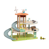 Nachhaltige Holzgarage von Classic World mit Zubehör, 19-tlg.