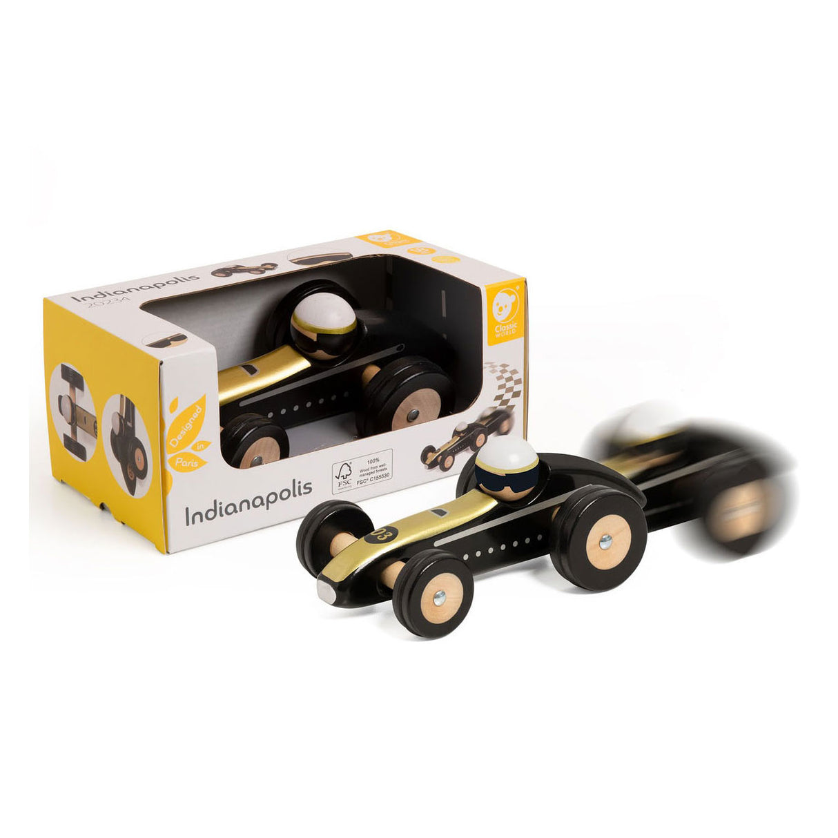 Classic World World Wooden Toy Car Indianapolis