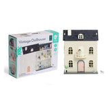 Classic World Vintage-Puppenhaus aus Holz, 36-teilig.