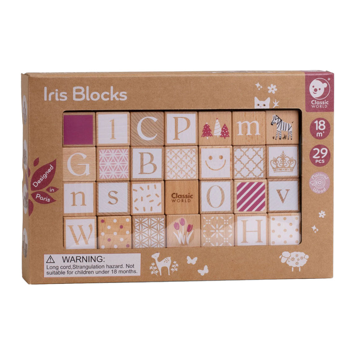 Classic world houten iris blokken, 29dlg.