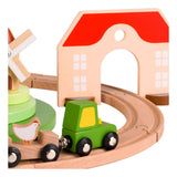 Classic World Holzeisenbahn-Spielset, 28-teilig.