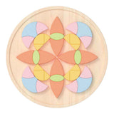 Classic world klassieke wereld mandala puzzel - houten bloemen mozaïek