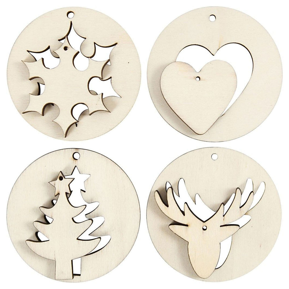 Creativ Company https: www.cchobby.nl 2-in-1-hanging-decorations-d-7-cm-hole size-3-mm-thickness-4-mm-8-piece-1-box