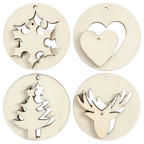Creativ Company https: www.cchobby.nl 2-in-1-hanging-decorations-d-7-cm-hole size-3-mm-thickness-4-mm-8-piece-1-box