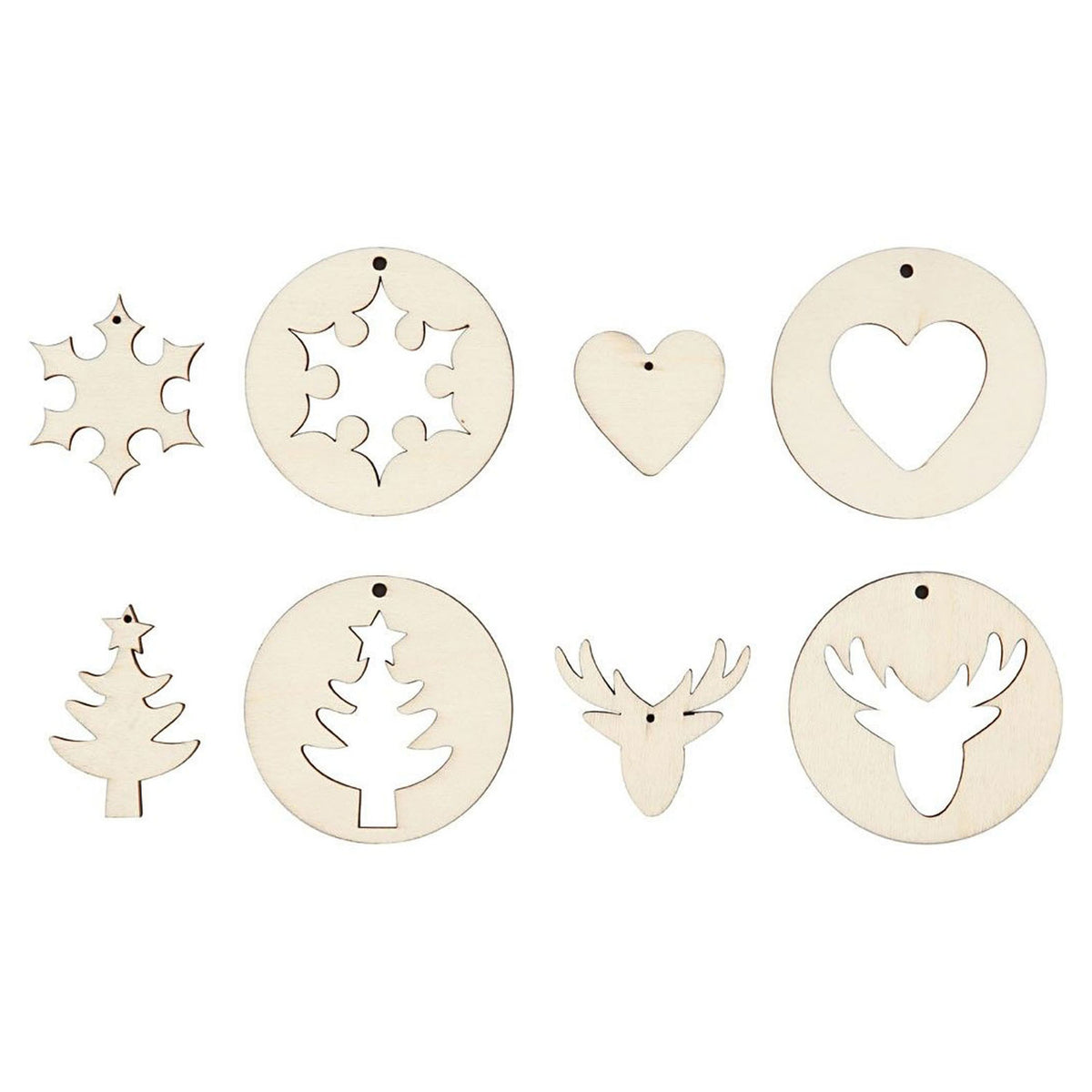 Creativ Company https: www.cchobby.nl 2-in-1-hanging-decorations-d-7-cm-hole size-3-mm-thickness-4-mm-8-piece-1-box