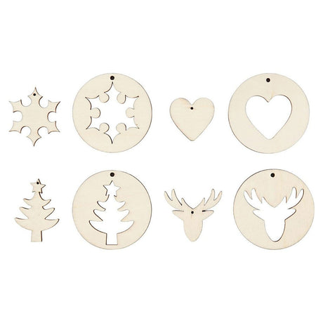 Creativ Company https: www.cchobby.nl 2-in-1-hanging-decorations-d-7-cm-hole size-3-mm-thickness-4-mm-8-piece-1-box