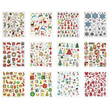 Creativ Company Weihnachtsaufkleber-Paket, 12 Blatt