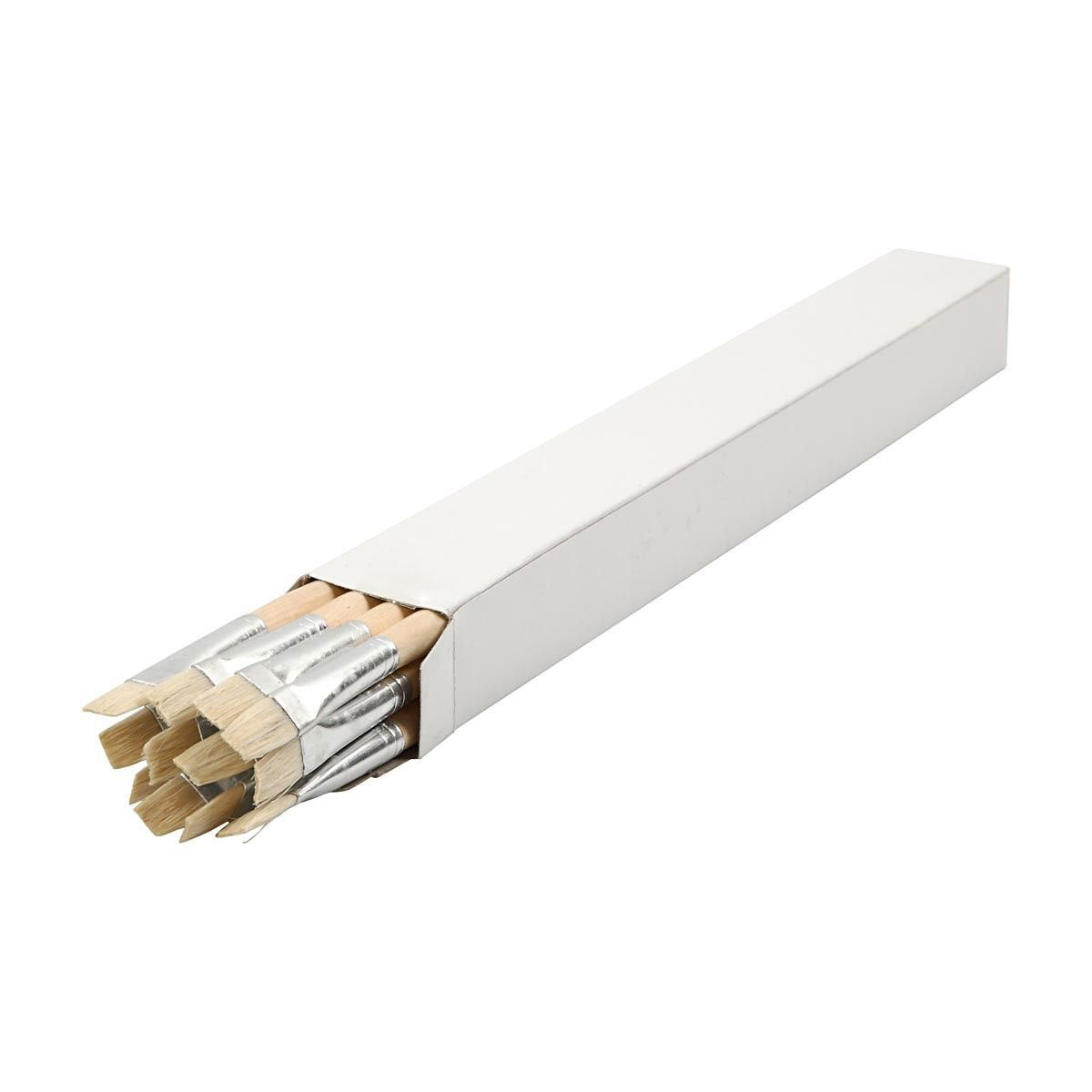 Creativ Company Nature Line Pinsel, Größe 14, L: 32 cm, B: 12 mm, langer Stiel, 12 Stück 1 Box