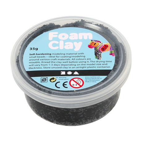 Foam clay - zwart, 35gr.