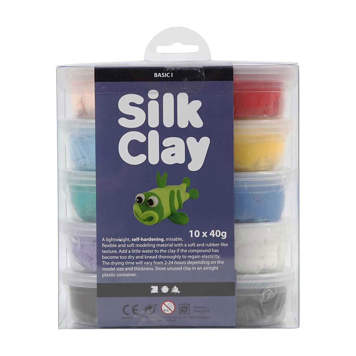 Clay di seta - Colori di base, 10x40gr.