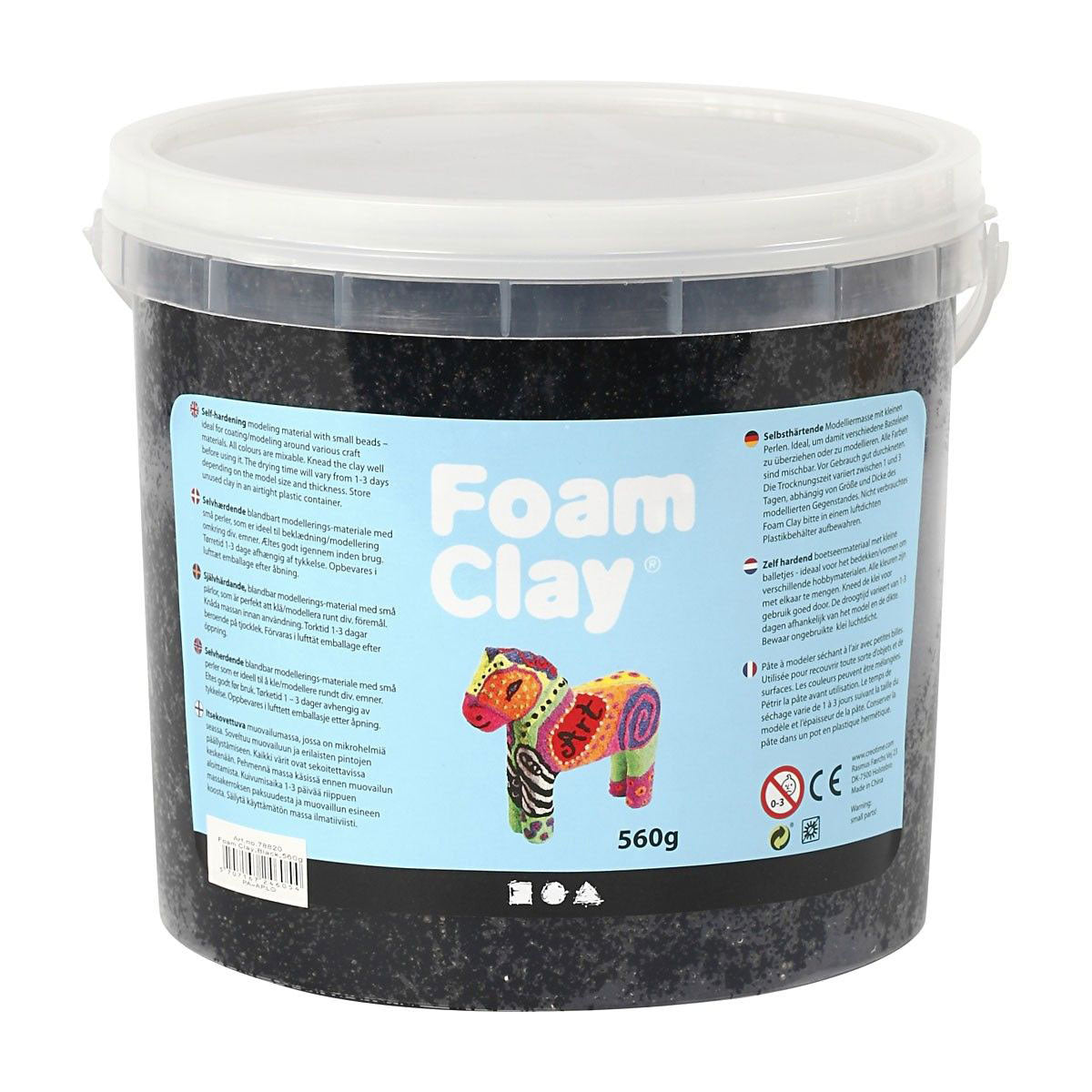 Foam clay black, 560gr.