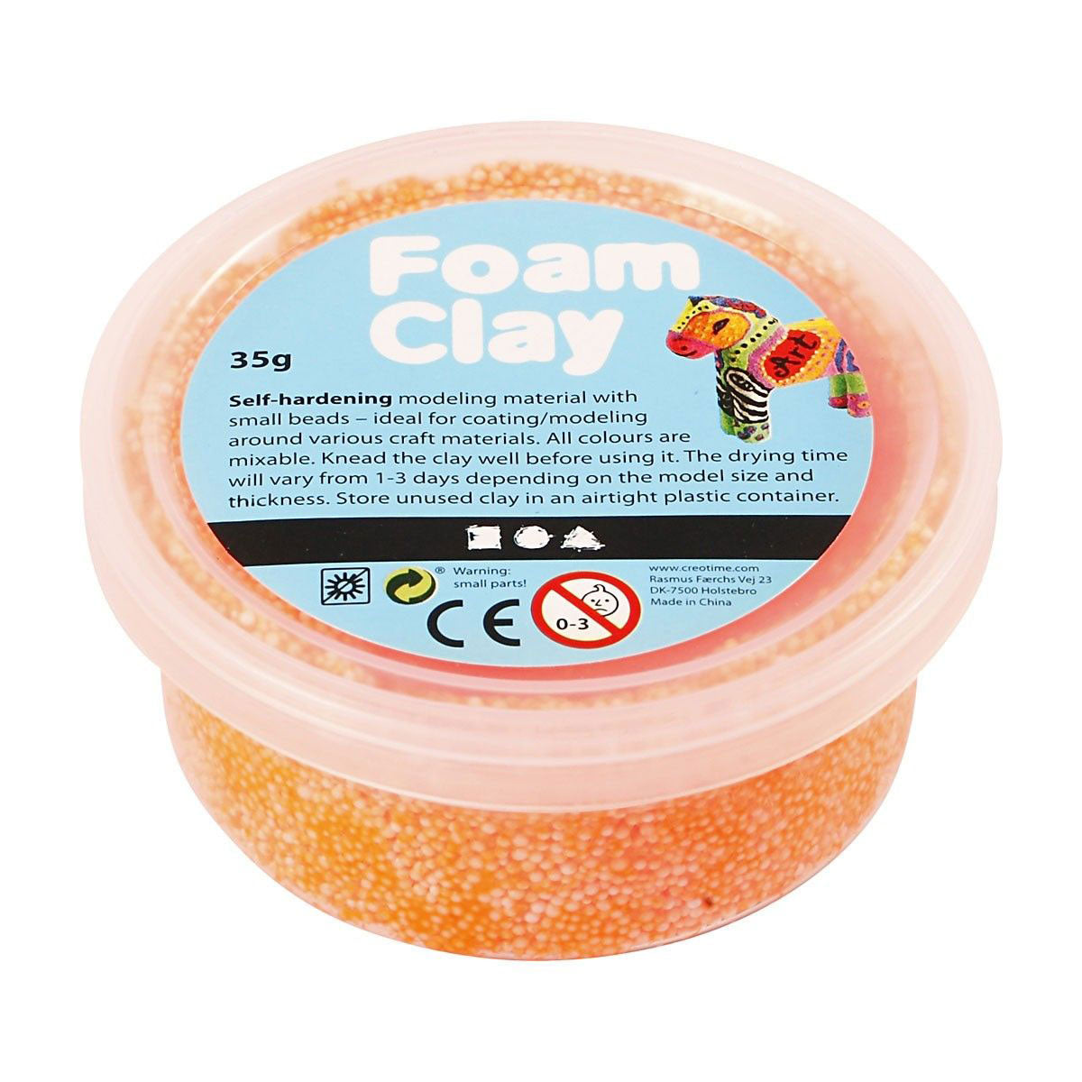 Clay en mousse - Neon Oranje, 35gr.