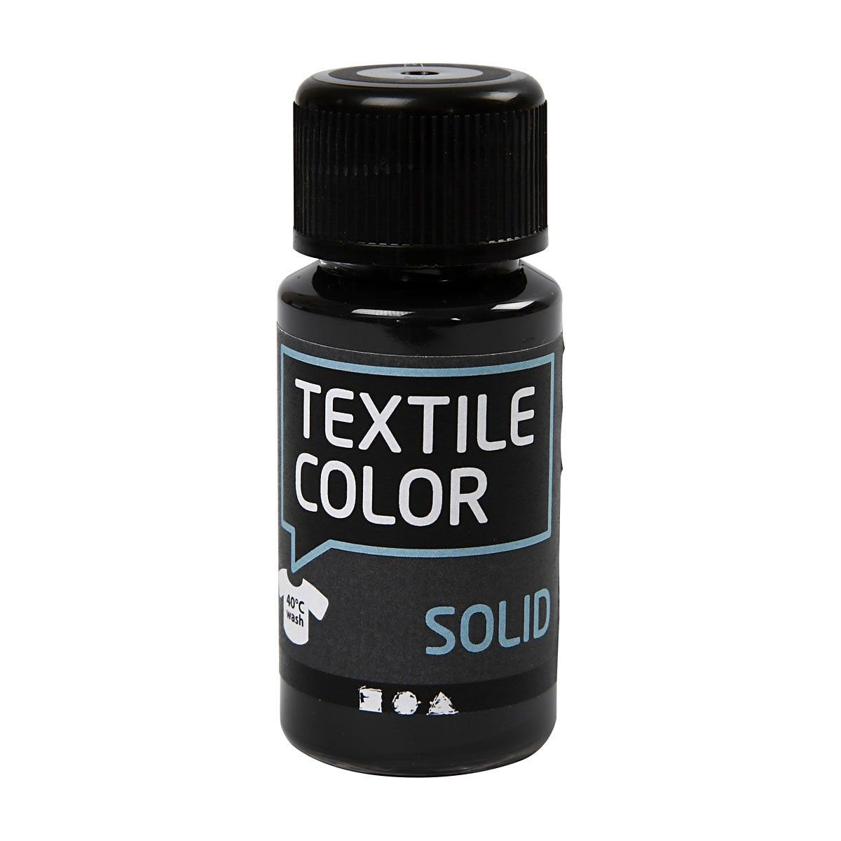 Creativ Company Deckende Stofffarbe – Schwarz, 50 ml