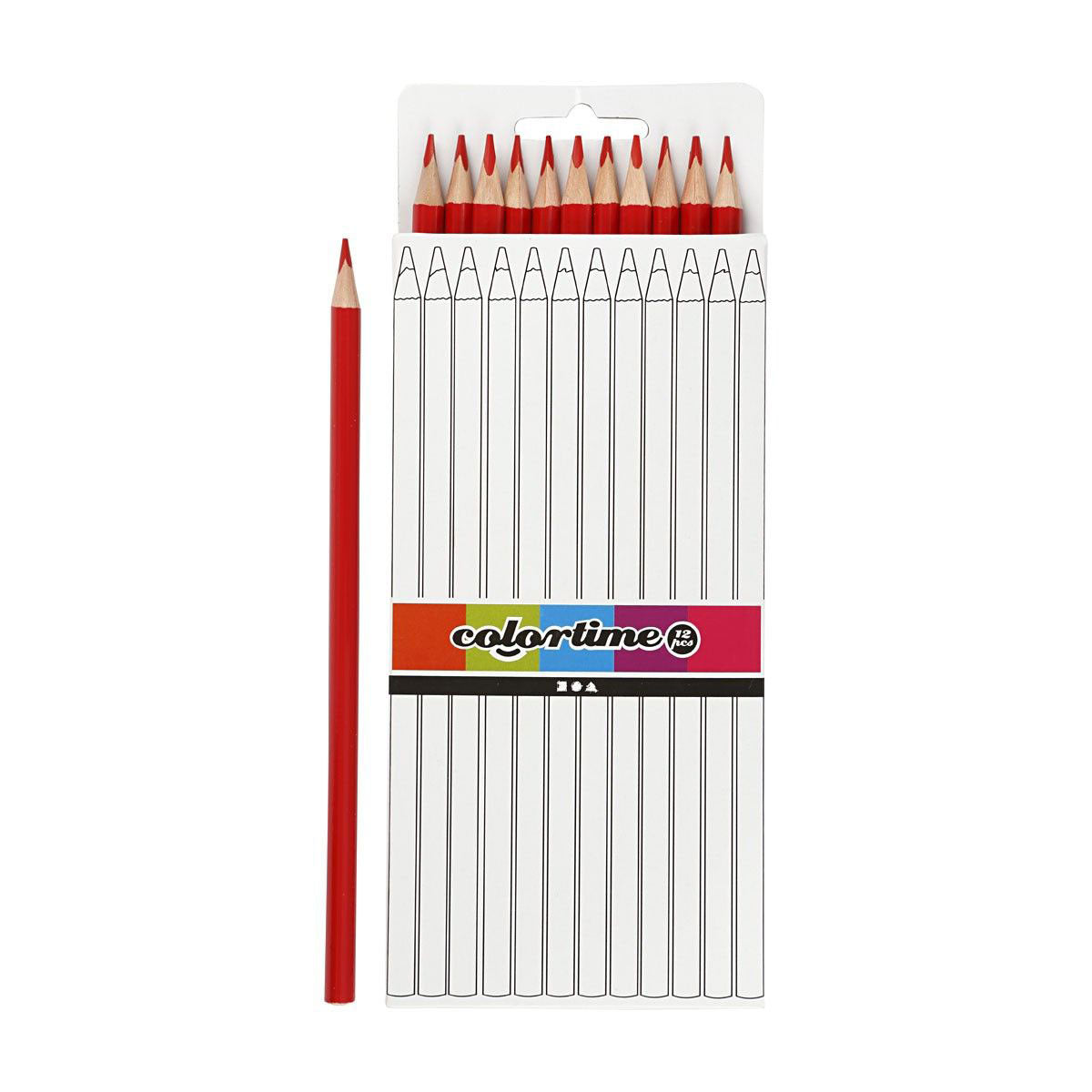 Creativ Company Triangular Colored Stifte rot, 12st.